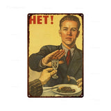 METALEN BORD DOOD VAN STALIN FILMPOSTER VINTAGE ROOD
