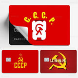 SKIN CARTE BANCAIRE EMBLEME URSS ROUGE OR