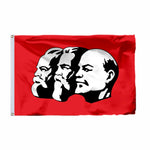 DRAPEAU COMMUNISTE MARX ENGELS LÉNINE ROUGE