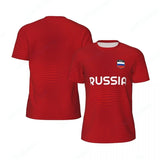 MAILLOT RUSSIE FOOTBALL ROUGE GRIS TACHES