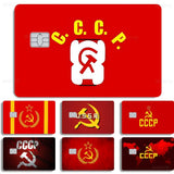 SKIN CARTE BANCAIRE EMBLEME URSS ROUGE OR