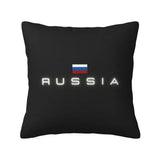 KUSSENHOES RUSLAND CYRILLISCH OPSCHRIFT ZWART DRIEKLEUR