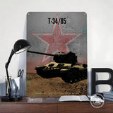 PIASTRA METALLICA T34 GUARDIA SERBATOIO SOVIETICA RIVOLUZIONE OTTOBRE