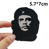 ECUSSON CHE GUEVARA REVOLUCION CUBA FOND BLEU VELCRO BRASSARD 7CM