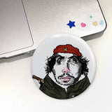 PIN INSIGNIA MACARON CHE GUEVARA CUBA BANDERA REDONDA FONDO VERDE