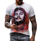 T-SHIRT BIANCA SIGARO ACQUERELLO CHE GUEVARA