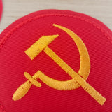 LOTTO 5 PATCH RICAMATE ROTONDE CCCP FALCE MARTELLO