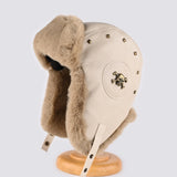 CHAPKA CUIR HIVER CACHE-OREILLES MILITAIRE