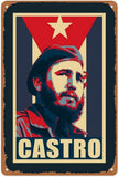 PLAQUE METAL FIDEL CASTRO CUBA POP ART VINTAGE RETRO