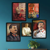 POSTER STALIN SITZENDER WEIDE SESSEL WEIßER ANZUG