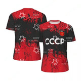 MAILLOT CCCP FOOTBALL NOIR MARBRE BLEU