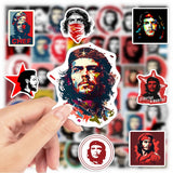 ADESIVO CHE GUEVARA LOTTO DI ADESIVI IN VINILE MISTI SFONDO ROSSO