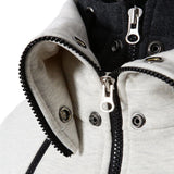 ANTHRAZITGRAUER ZIP-HOODIE CCCP RED STAR TAKTISCHER KRAGEN