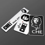 STICKER CHE GUEVARA PLAQUE ALUMINIUM 3D PORTRAIT RELIEF ROUGE