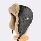 CHAPKA CUIR HIVER CACHE-OREILLES MILITAIRE