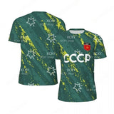 MAILLOT CCCP FOOTBALL ROUGE NOIR TACHES