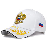 CASQUETTE EMBLÈME RUSSIE BRODÉE BLANCHE