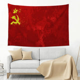 DRAPEAU URSS ÉCLABOUSSURE JAUNE