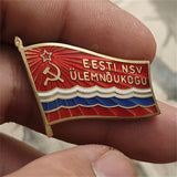BROCHE DRAPEAU RSS ESTONIE CCCP VINTAGE EMAILLE