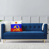 KUSSENHOES RUSLAND USSR VOLLEDIG WAPENSCHILD DRIEKLEURIGE VLAG