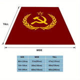 PLAID CCCP FAUCILLE MARTEAU COURONNE EPIS OR FOND ROUGE
