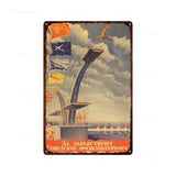 METALEN BORD DOOD VAN STALIN FILMPOSTER VINTAGE ROOD