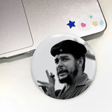 MACARON ABZEICHEN PIN CHE GUEVARA PORTRÄT SCHWARZER STERN ROTER HINTERGRUND RUND