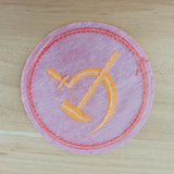 LOTTO 5 PATCH RICAMATE ROTONDE CCCP FALCE MARTELLO