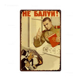 METALEN BORD DOOD VAN STALIN FILMPOSTER VINTAGE ROOD