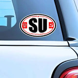 STICKER VOITURE SU USSR CCCP AUTOTOURIST OVAL