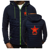 CHAQUETA ACOLCHADA NEGRA CCCP ESTRELLA ROJA