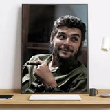 AFFICHE CHE GUEVARA PHOTO RÉALISTE CIGARE SOURIANT