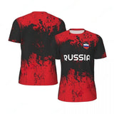 MAILLOT RUSSIE FOOTBALL ROUGE NOIR SPLASH