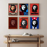 POSTER CHE GUEVARA RITRATTO SFONDO ROSSO TESTO IN GRASSETTO