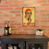METALEN BORD DOOD VAN STALIN FILMPOSTER VINTAGE ROOD