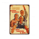 METALEN BORD DOOD VAN STALIN FILMPOSTER VINTAGE ROOD