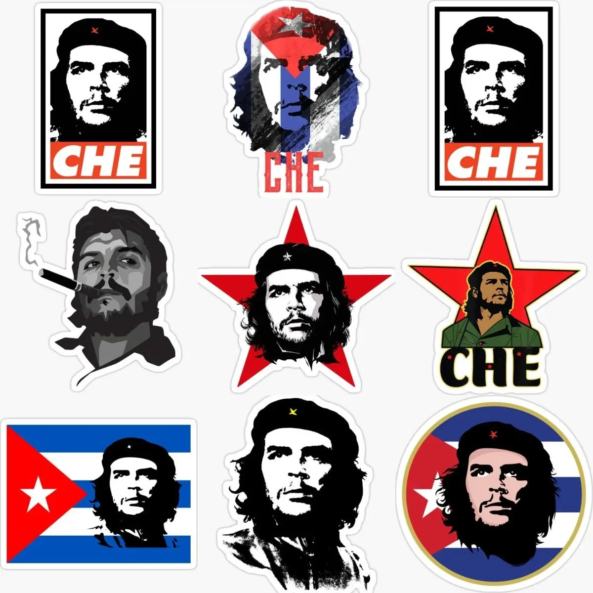 Cuba Flag Sticker Che Guevara Vinyl | Communist Universe