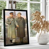AFFICHE STALIN ET MAO KREMLIN MARCHANT HISTORIQUE