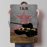 PIASTRA METALLICA T34 GUARDIA SERBATOIO SOVIETICA RIVOLUZIONE OTTOBRE