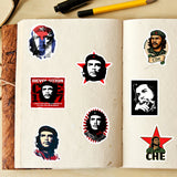 ADESIVO CHE GUEVARA LOTTO DI ADESIVI IN VINILE MISTI SFONDO ROSSO