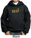 SCHWARZER HOODIE CCCP GOLD DISTRESSED