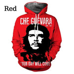 SWEAT À CAPUCHE 3D CHE GUEVARA ROUGE