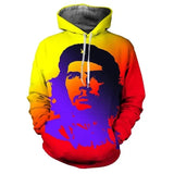 SWEAT À CAPUCHE 3D CHE GUEVARA JAUNE MULTICOLORE