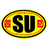 STICKER VOITURE SU USSR CCCP AUTOTOURIST OVAL