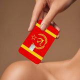 SKIN CARTE BANCAIRE EMBLEME URSS ROUGE OR
