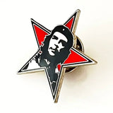 PIN INSIGNIA CHE GUEVARA RETRATO BOINA METAL ORO PLATA