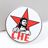 SPILLA TONDO IN METALLO ARGENTO CON FIRMA RITRATTO DI CHE GUEVARA