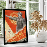 STALIN PROPAGANDA POSTER HELLO SOVIET PLANES