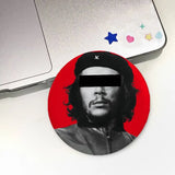 MACARON ABZEICHEN PIN CHE GUEVARA PORTRÄT SCHWARZER STERN ROTER HINTERGRUND RUND