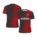 MAILLOT RUSSIE FOOTBALL ROUGE GRIS TACHES